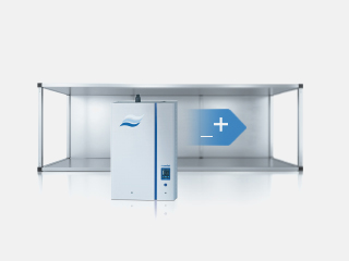 How does an electrode  steam humidifier work?